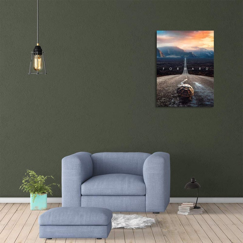 Yetaryy Inspirational Entrepreneur Quotes Wall Art Motivational Painting Prints on Canvas Modern Inspiring Picture Posters Prints Road to Forward Artwork Home Office Framed Decor - 18" Wx24 H - Image 3